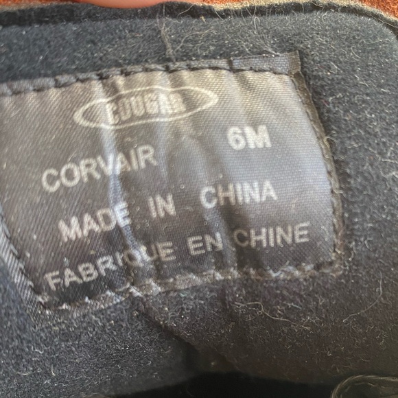 Vintage Cougar Corvair Leather & Suede Chunky Heel Boots - Picture 8 of 8